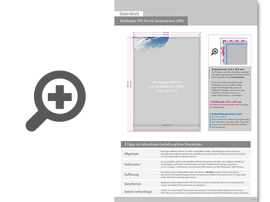 Product Bild briefpapier_din_a4__1_0_farbig_(vorderseite__1_sonderfarbe_hks___r__ckseite__unbedruckt)